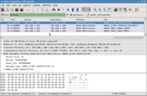 Abbildung 3: Der Netzwerksniffer Wireshark visualisiert die Wins-Replikation auf TCP-Port 42.