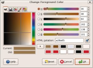 Abbildung 3: Sepia ist ein heller Gelb-Braun-Ton mit dem RGB-Wert [162,138,101]. Der Name stammt von einem Fisch, aus dem man ein Pigment gewann.