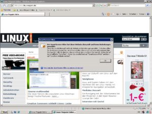Nach Hause telefoniert? Auf Wunsch überprüft der Internet Explorer 8 mit dem Smart-Screen-Filter, ob andere Benutzer oder Browser die aktuelle Seite als gefährlich eingestuft haben. Linux-Magazin Online stellt offensichtlich keine Bedrohung dar.