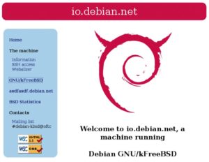Abbildung 1: Probe aufs Exempel: Der Server »io.debian.net« läuft unter Debian KFreeBSD.