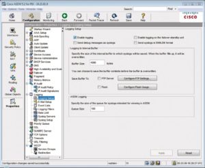 Abbildung 2: Das Administrations-GUI der Cisco-Pix-Geräte ASDM ist zwar nicht in allen Varianten enthalten, bietet aber alle Möglichkeiten, Logs auf einen Linux-Logserver zu exportieren.