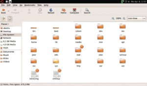 Abbildung 3: Mit dem Panel am oberen Bildschirmrand, das über einen Trick die Fensterleiste der aktiven Anwendung schluckt, spart Ubuntu Netbook Remix auf kleinen Bildschirmen kostbaren Platz.