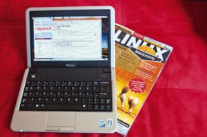 Abbildung 1: Michael Schillis kleines Dell-Netbook mit Ubuntu und ursprünglich nur 512 MByte RAM.