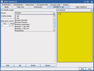 Abbildung 4: JPDF Tweak gilt als „Schweizer Offiziersmesser“ unter den freien PDF-Bearbeitern. Es kennt auch Wasserzeichen und Überblendeffekte zwischen Präsentationsfolien.