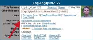 Abbildung 13: Mit dem richtigen »META«-Eintrag zeigt Search.cpan.org auch das Source-Repository des Moduls an.