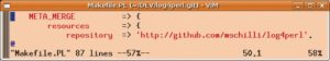 Abbildung 14: Dieser Eintrag im »Makefile.PL« des CPAN-Moduls erzeugt den Link zum Git-Repo auf Search.cpan.org.