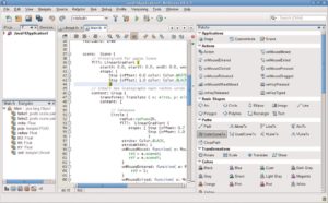 Abbildung 2: Syntax-Highlighting und spezielle Paletten erleichtern Anwendungsentwicklern den Einstieg, um in Netbeans für Java FX zu programmieren.