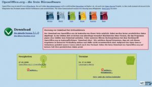 Abbildung 3: Problem bekannt: Das Open-Office-Projekt warnt auf seiner Webseite vor Downloads bei möglicherweise unseriösen Drittanbietern.