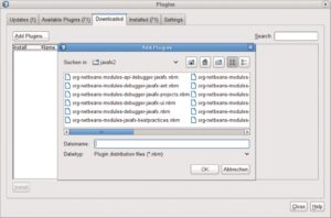 Abbildung 4: Sun unterstützt offiziell noch kein Java FX für Linux. Wer jedoch das Paket für OS X herunterlädt und etwas aufräumt, darf die so erzeugten Netbeans-Module per Plugin-Manager installieren.