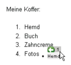 Abbildung 6: Dojo kommt mit wenigen Zeilen Code zum Ergebnis, erfordert jedoch dynamisch in Javascript erzeugte Listenelemente.