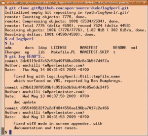 Abbildung 6: Der Benutzer Open-Source-Dude legt einen lokalen Klon des geforkten Projekts an.