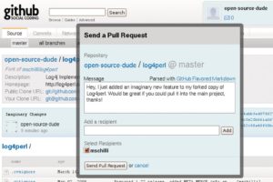Abbildung 9: Ein Pull-Request fordert den Maintainer dazu auf, das Patch im Fork ins Hauptprojekt zu übernehmen.
