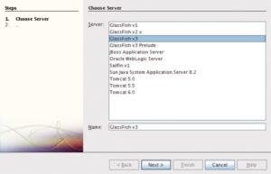 Abbildung 5: Zur Integration in Netbeans wählt der Entwickler den passenden Servertyp aus.