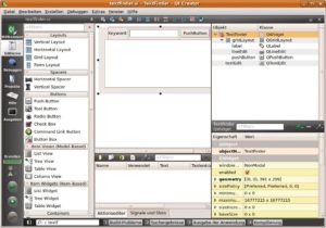 Abbildung 5: Der Qt Designer fügt sich nahtlos in die Entwicklungsumgebung ein. Es fällt kaum auf, dass das Tool einst eine eigenständige Anwendung war.
