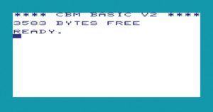 E Abbildung 1: Die Bildschirme der ersten Heimrechner – wie im Bild der Startbildschirm eines Commodore VC20 vom Anfang der 1980er Jahre – stellten Zeichen als eingefärbte Punkte in Feldern aus acht mal acht Pixeln dar.