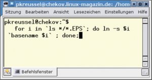 Abbildung 1: Dieser Screenshot sollte die Fähigkeiten der Bash symbolisieren – aufmerksame Linuxer fanden ihn haarsträubend.