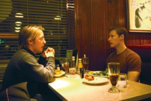 Abbildung 1: Nmap-Entwickler Fyodor (rechts) im Gespräch mit Linux-Magazin-Redakteur Nils Magnus: „Portbunny wird nie eine ernsthafte Konkurrenz zu Nmap, solange Anwender Kernelmodule laden müssen.“