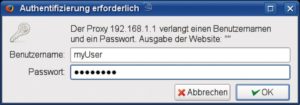 Abbildung 2: Der normale Benutzer bekommt von seinem Webbrowser ein Pop-up-Fenster gezeigt, wenn er sich authentifizieren muss.
