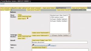 Abbildung 3: Das Firefox-Plugin Web Developer hilft die URL-Parameter im OTRS-Formular zu finden.