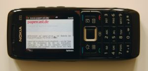 Abbildung 3: Optimiert: Ist das Webdesign an mobile Geräte angepasst und verzichtet auf umfangreiche grafische Elemente, sind auf dem Display mit der verbreiteten Auflösung von 240 mal 320 wesentlich mehr Inhalte zu erkennen.