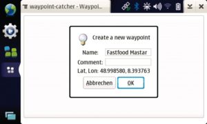 Abbildung 5: Marke Eigenbau: Der Waypoint-Catcher setzt unterwegs Wegpunkte, wie hier beim bevorzugten Pizzabäcker.