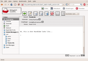 Abbildung 1: Ajax sei Dank fühlt sich die Roundcube-Oberfläche fast so an wie ein nativer Mailclient.