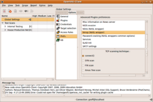 Abbildung 3: Open VAS integriert viele spezialisierte Security-Scanner durch Wrapper. Im Reiter »Advanced Plugins Configuration« konfiguriert der Systemverwalter die ausgewählten Werkzeuge, wie hier Nmap.