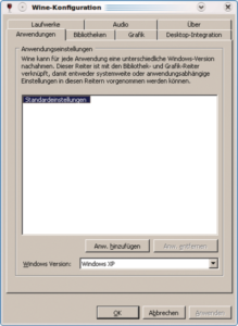 Abbildung 4: Wine vermag unterschiedliche Windows-Varianten zu emulieren. Am besten gelingt dies mit »Windows XP«.