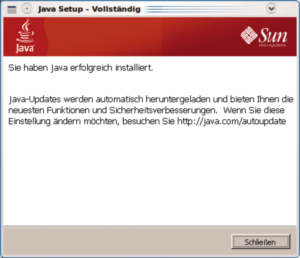 Abbildung 5: Elster benötigt zweimal Java, sowohl innerhalb wie auch außerhalb von Wine. Die Download-Datei muss zur Windows-Version passen.