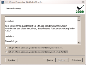 Abbildung 7: Lizenzvereinbarung zwischen Verwaltung und &bdquo;Steuerbürger&ldquo;.
