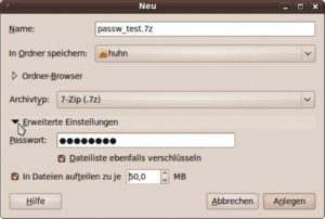 Abbildung 1: Standard- und erweiterte Ansicht: Die Funktionen zum Verschlüsseln offenbaren sich nach einem Mausklick auf »Erweiterte Einstellungen«.