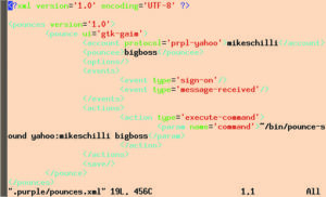 Abbildung 2: Pidgin legt die konfigurierten Pounces in einer XML-Datei unter dem Verzeichnis ».purple« im Homeverzeichnis ab.