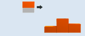 Abbildung 2: Eine Säule aus zwei Materialien (Sand und ein anderes Objekt) wird der Unterlage hinzugefügt. Eine Height Span Map speichert dann auch die Beschaffenheit und Volumina der Säule, während...