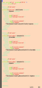 Abbildung 5: Das von »pounce-yml-to-xml« generierte XML, das Pidgin dazu veranlasst, bei eintreffenden Nachrichten von »bigboss« an »mikeschilli« das externe Skript »pounce-sound« aufzurufen.