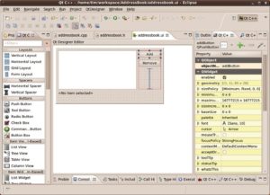 Abbildung 5: Auch der Qt Designer für das GUI-Layout integriert sich nahtlos in Eclipse.