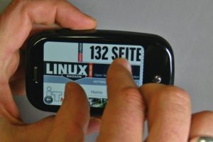 Abbildung 2: Multitouch zählt bei Smartphones inzwischen zur Pflichtübung, hier an der Zoomfunktion des Linux-Handys Palm Pre zu sehen.