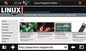Abbildung 3: Nokias Browser auf Firefox-Basis Microb setzt auf Mobiltelefonen neue Maßstäbe und unterstützt auch Plugins wie Flash und Addons.