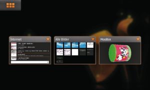 Abbildung 4: Intuitives Multitasking: Mit einem Finger quer über das Display wischen schaltet im Taskmanager zwischen aktiven Anwendungen um.