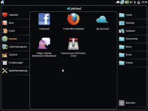 Abbildung 4: Jolicloud bietet eine aufgeräumte Oberfläche für Netbooks und führt sogar Windows-Anwendungen mittels Wine aus.