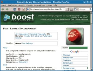 Abbildung 4: Der Technical Report 1 und damit die C++0x-Bibliotheken fußen auf Boost.