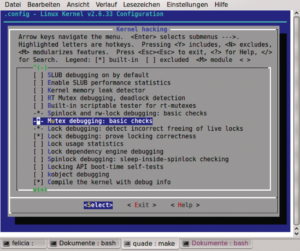 Abbildung 4: Wer im Kernel die Option »DEBUG_MUTEXES« einschaltet, ist in der Lage, eine fehlerhafte Verwendung der Synchronisationselemente aufzuspüren. Die Voreinstellung deaktiviert den Code, da er sich primär zum Debuggen eignet.