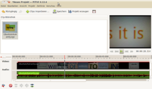 Mit Pitivi hat Ubuntu erstmals out of the box einen Videoeditor an Bord, der allerdings nur über einen begrenzten Funktionsumfang verfügt.