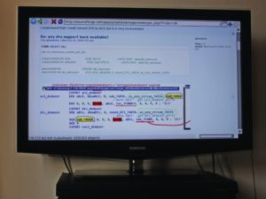 Abbildung 1: Netsurf-Browser auf dem Fernsehschirm. Die Erweiterung der werkseitig vorhandenen Progrämmchen um einen Browser ist verlockend.