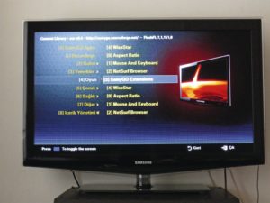 Abbildung 2: Zubehör: Die gepatchte Content Library des Geräts zeigt die neuen Funktionen des Fernsehers an.