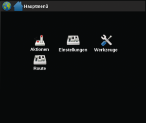 Abbildung 2: Das Hauptmenü von Navit lässt sich sowohl mit der Maus als auch auf einem Touchscreen bedienen. So funktioniert die Software sowohl auf PCs als auch auf modernen Smartphones.