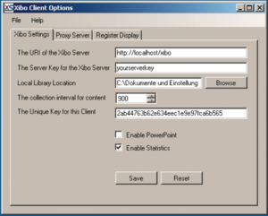 Abbildung 3: Für Windows ausgereift: Der Xibo-Client setzt auf Dotnet. Sein Linux-Pendant ist noch im Alphastadium.