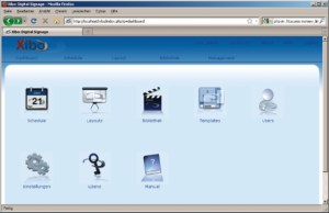 Abbildung 5: Innerhalb des Layout-Editors arbeitet Xibo mit so genannten Regionen, die per Drag&Drop editierbar sind.