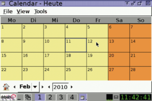 Abbildung 7: Auch X11-Anwendungen wie der Ice-WM-Desktop mit schickem Debian-Hauptmenü-Icon läuft, wenn darunter ein VNC-Server werkelt.