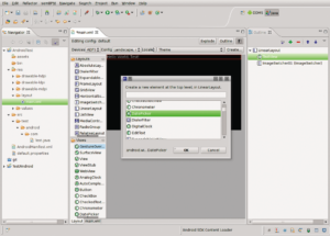 Abbildung 9: Das Android-Plugin fügt der Workbench einen Designer für Android-Oberflächen und einen Emulator hinzu. So ist alles für eine komfortable Entwicklung Nötige vorhanden.