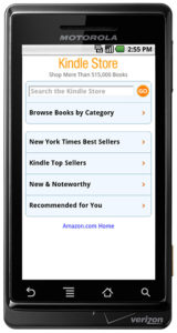 Kindles Shop funktioniert auch auf dem Android-Handy.